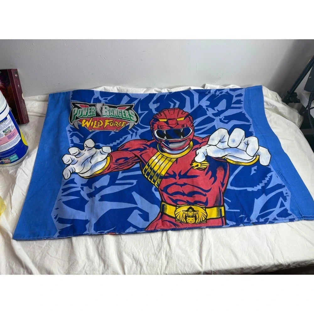 Power Rangers Wild Force Blue Red Black Ranger pillowcase